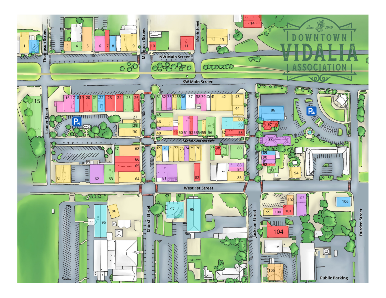 Downtown Map Downtown Vidalia Association